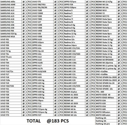 NEW BUTTERFLY 183 PCS LOTT PRICE 45*183=8235/-